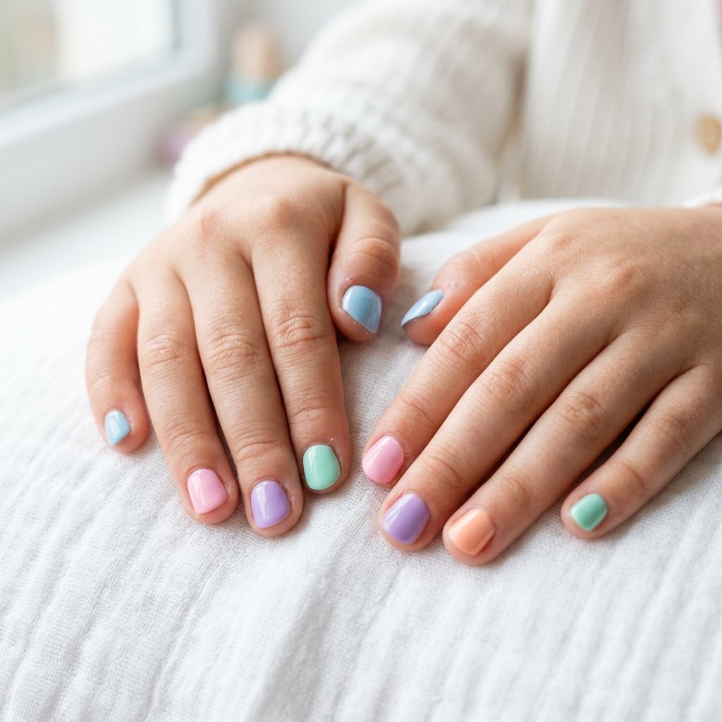 30 Nails for Kids Ideas: Cute, Creative and Colorful Designs to Try 8 Pastel Nails for Kids Ideas