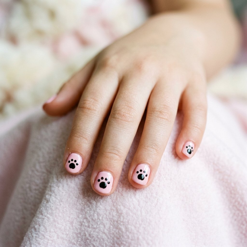 30 Nails for Kids Ideas: Cute, Creative and Colorful Designs to Try 26 Paw Print Nails for Kids Ideas