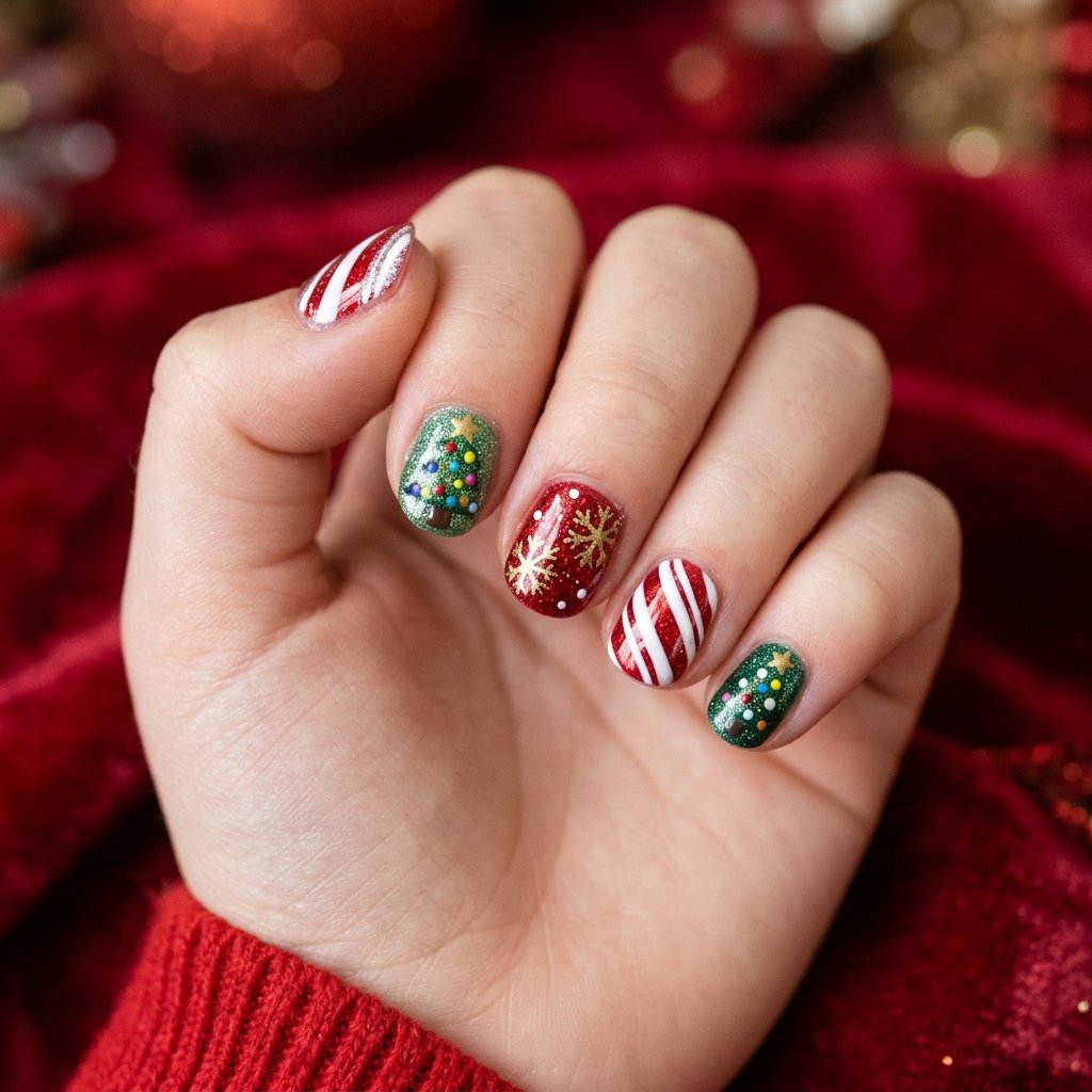 30 Nails for Kids Ideas: Cute, Creative and Colorful Designs to Try 22 Christmas Nails for Kids Ideas