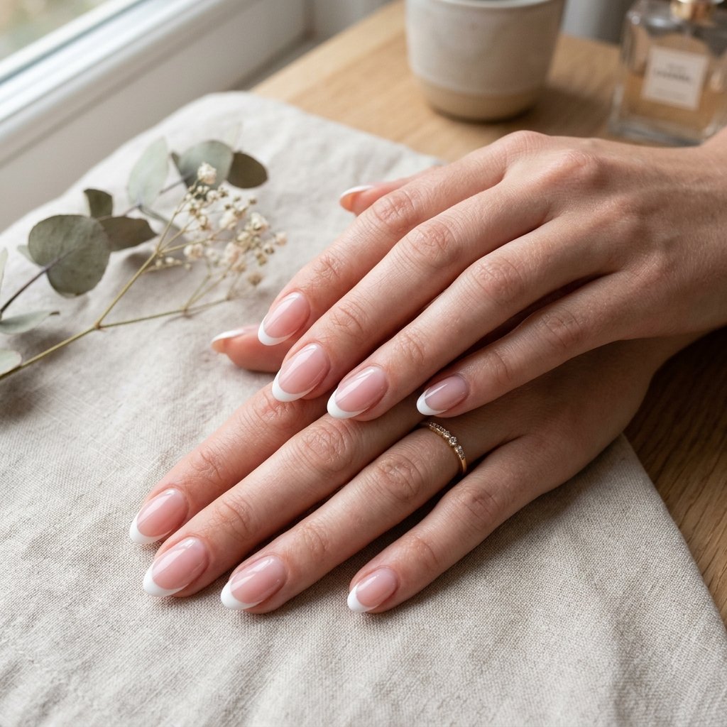 Nails Oval Ideas: 30 Beautiful Designs to Inspire Your Next Manicure 3 Classic French Oval Nails