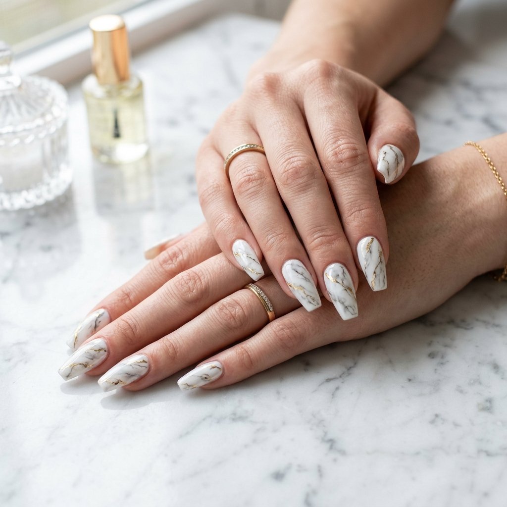 Marble Nails Inspiration Ideas