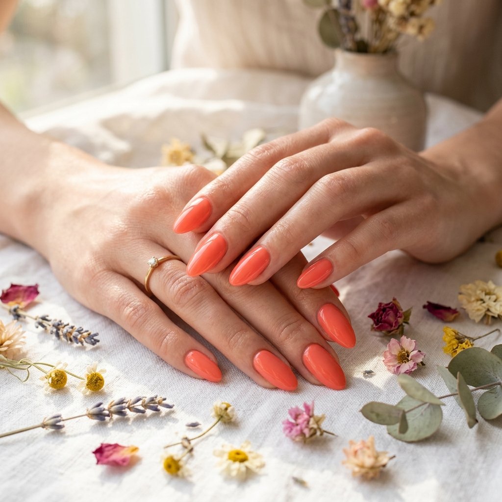 Colorful Spring Nails Ideas to Inspire Your Next Look 5 Bright Coral Nail Ideas