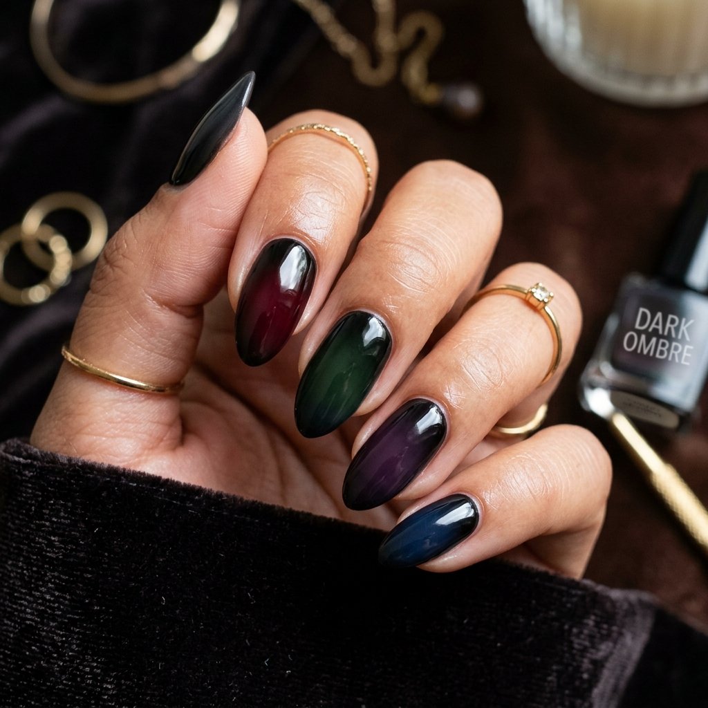 Dark Ombre Nail Blends