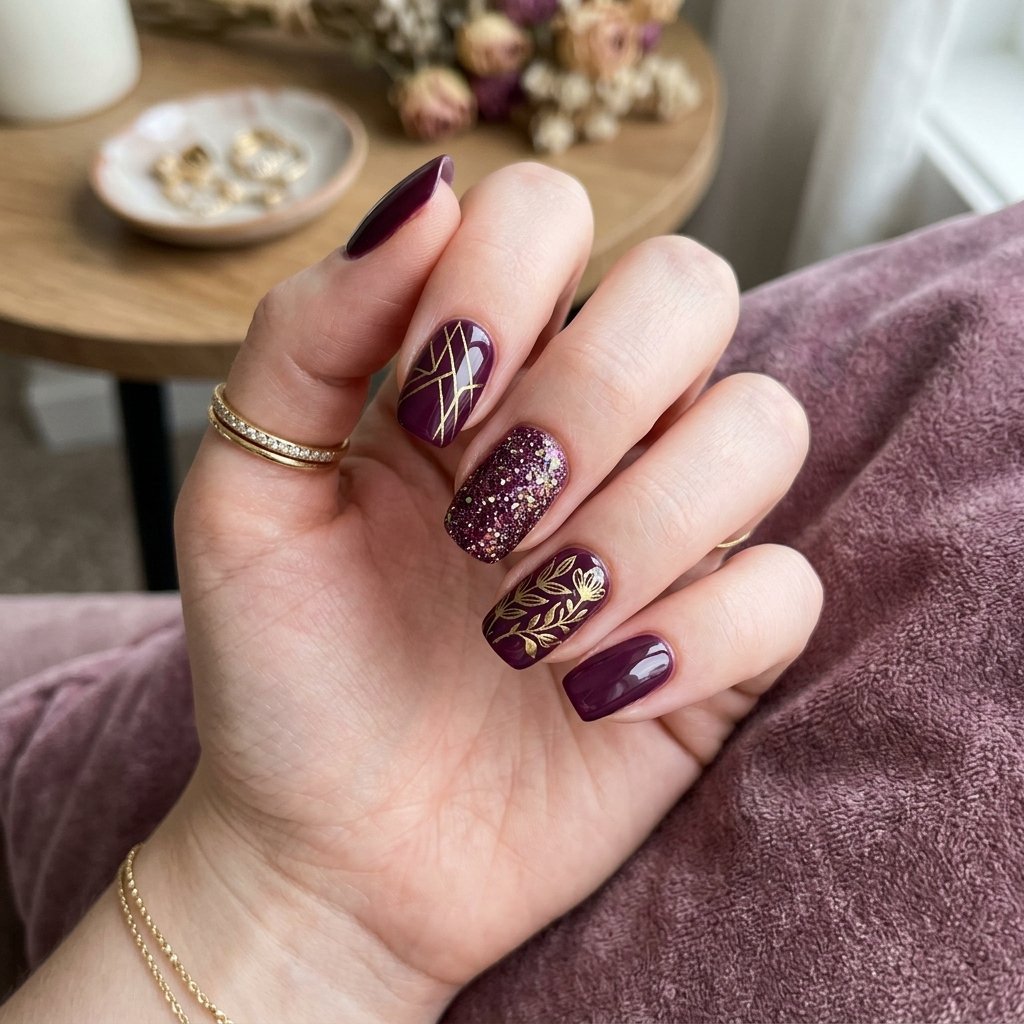 Deep Plum Nail Inspirations