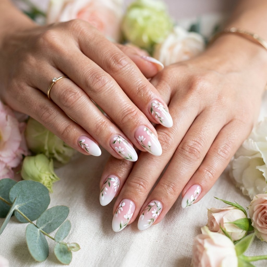 30 Nails Ombre Ideas: Stunning Looks to Inspire Your Next Manicure 26 Floral Ombre Nails