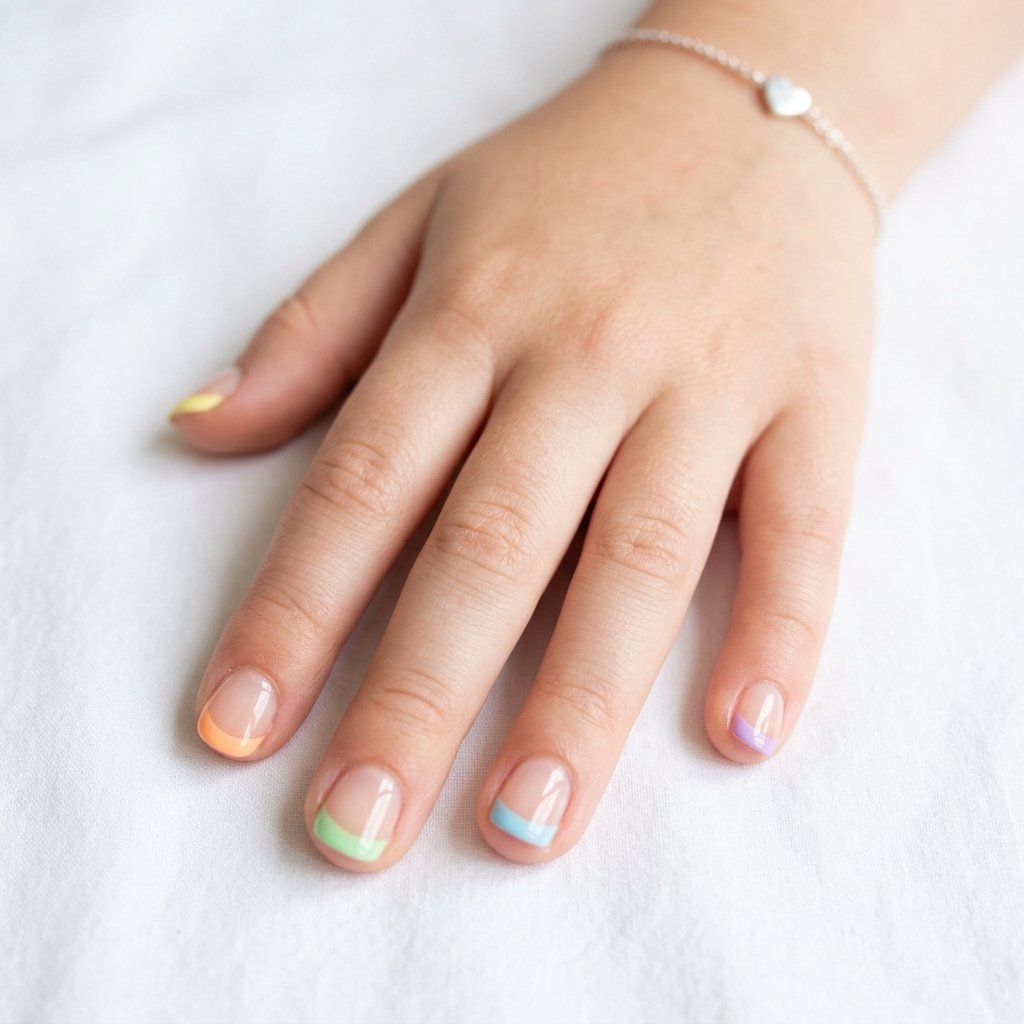30 Nails for Kids Ideas: Cute, Creative and Colorful Designs to Try 24 French Tip Nails for Kids Ideas
