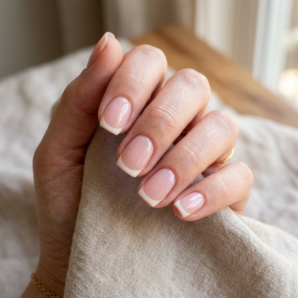 Natural French Tip Nails Idea