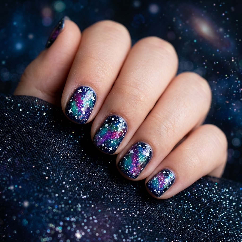 30 Nails for Kids Ideas: Cute, Creative and Colorful Designs to Try 28 Galaxy and Space Nails for Kids Ideas