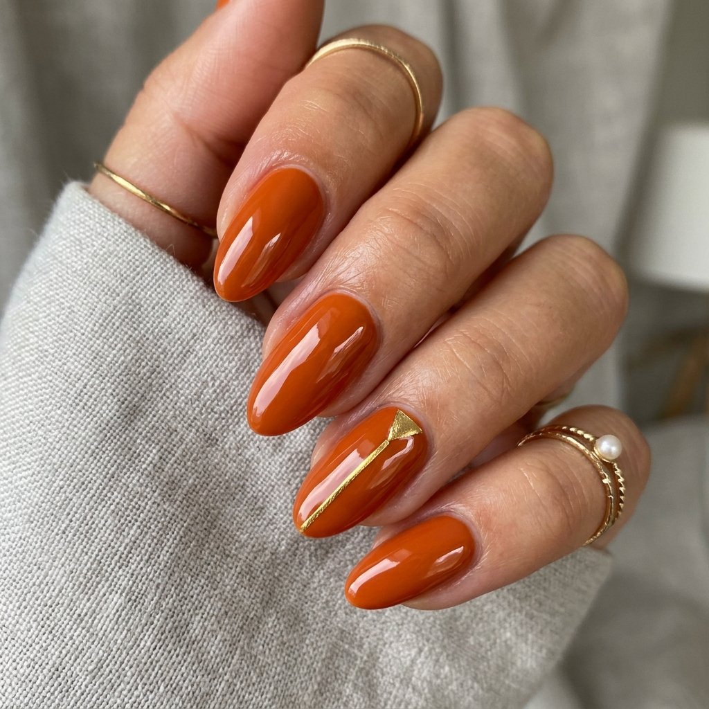 Nails Orange Ideas: 30 Creative Looks to Inspire Your Next Manicure 10 Glossy Orange Nail Design
