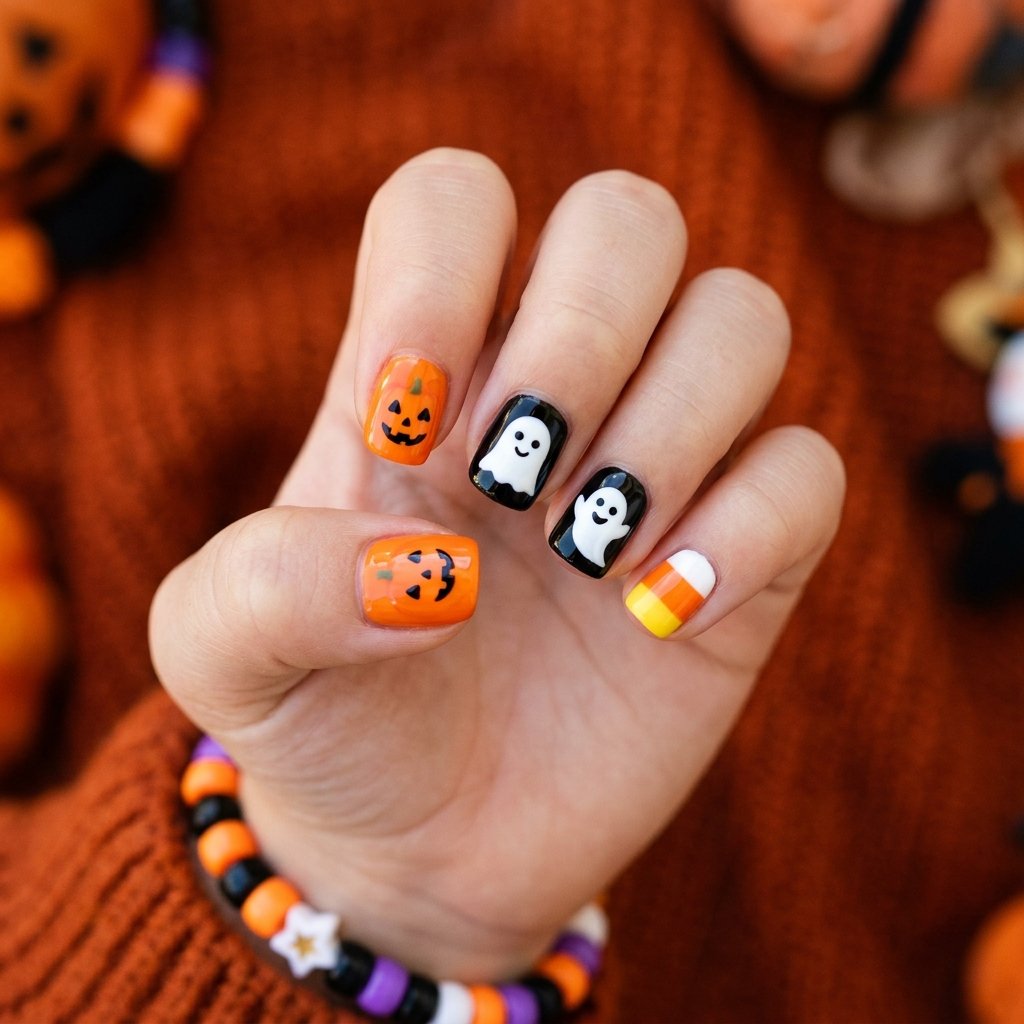 30 Nails for Kids Ideas: Cute, Creative and Colorful Designs to Try 21 Halloween Nails for Kids Ideas