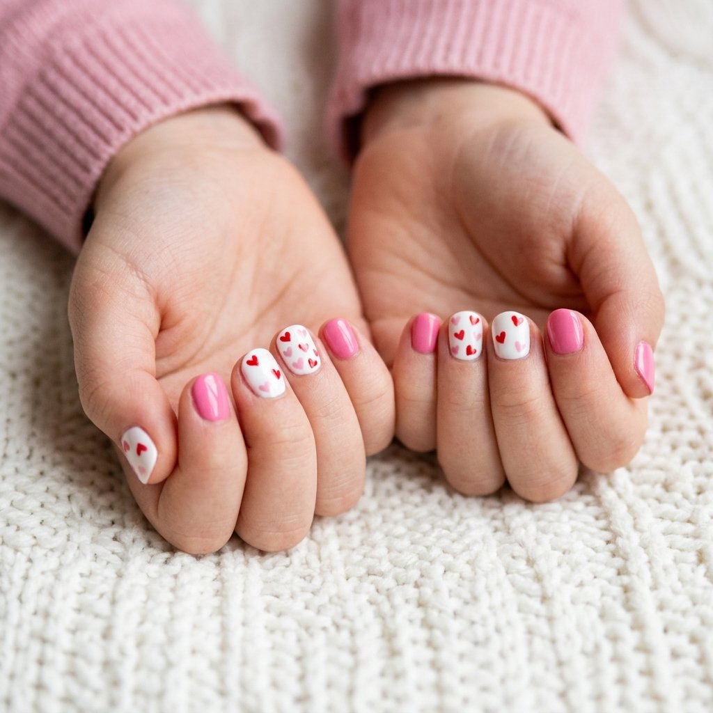 30 Nails for Kids Ideas: Cute, Creative and Colorful Designs to Try 16 Heart Nails for Kids Ideas