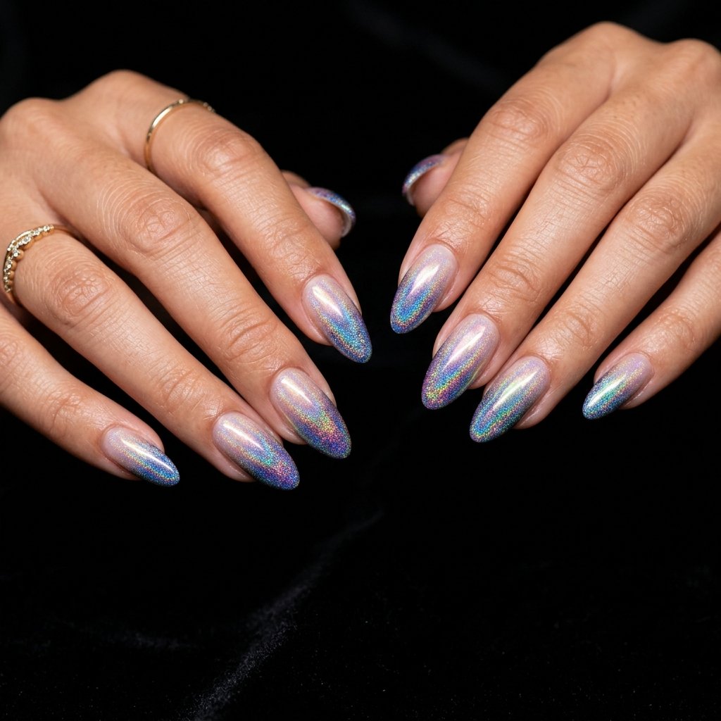 30 Nails Ombre Ideas: Stunning Looks to Inspire Your Next Manicure 13 Holographic Ombre Nails
