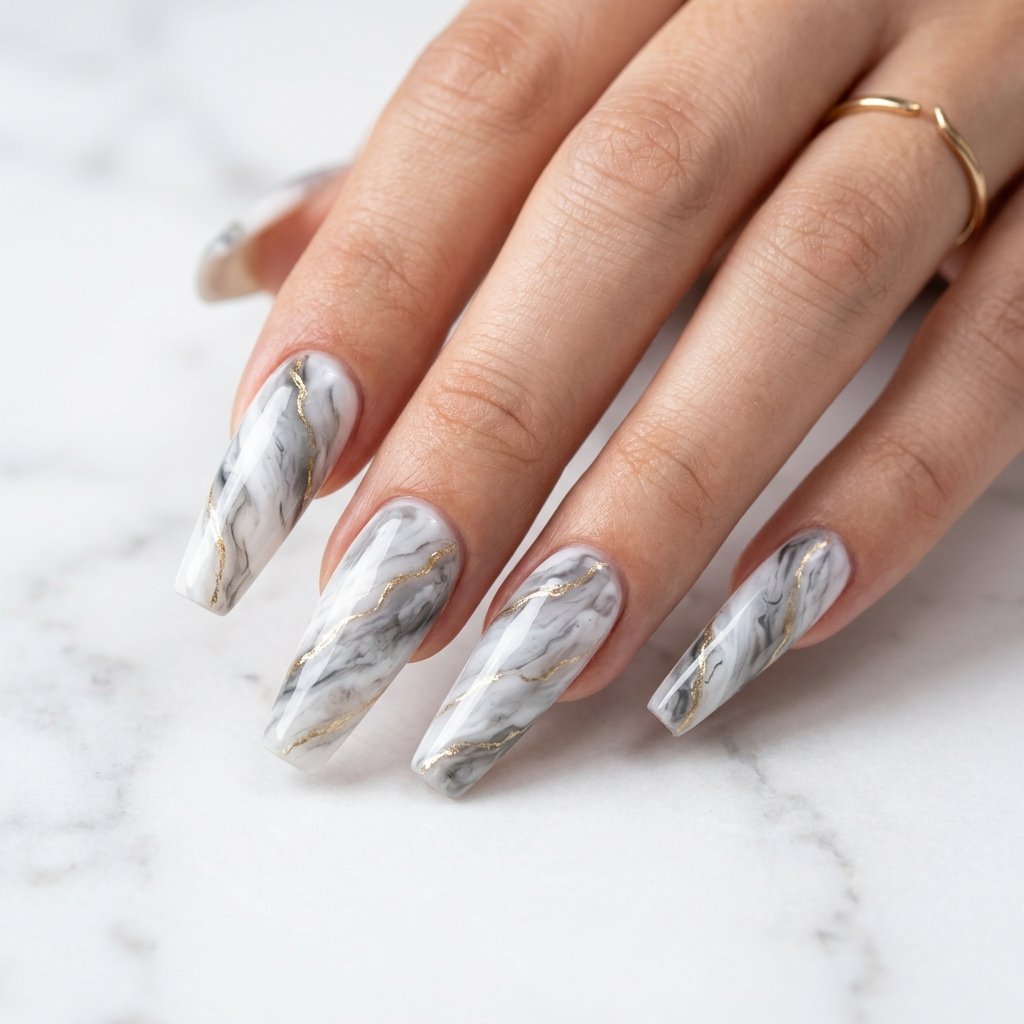Marble Nails Gel