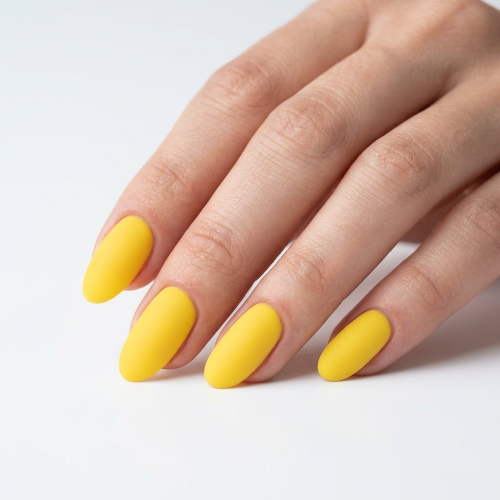30 Nails Yellow Ideas: The Ultimate Guide to Sunshine Inspired Nail Art 16 Matte Yellow Nails