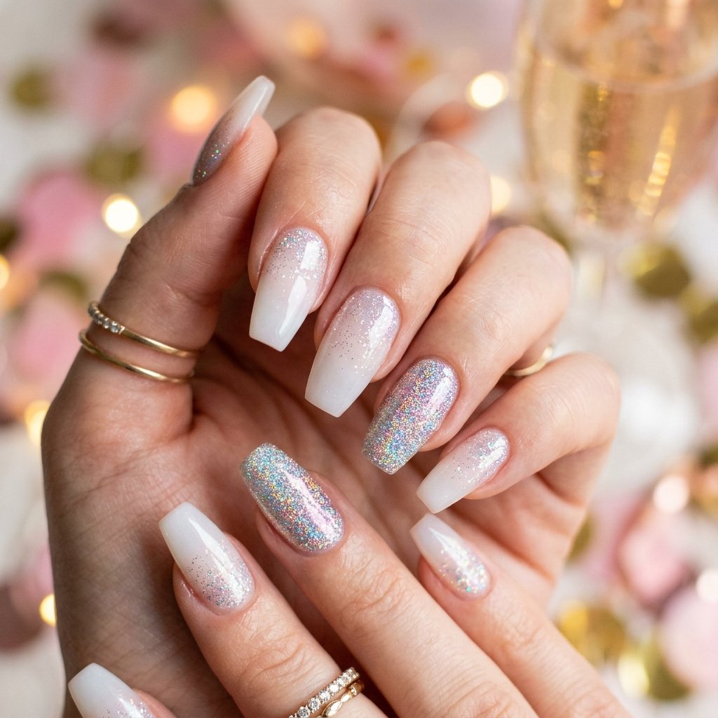 Soft, Glazed & Gorgeous:30 Milky Nails Ideas for Every Mood and Season 24 Milky Birthday Nails Ideas