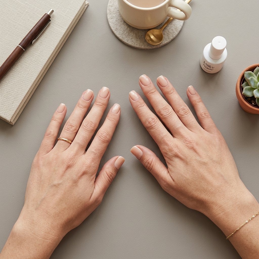 Soft, Glazed & Gorgeous:30 Milky Nails Ideas for Every Mood and Season 27 Milky Office Nails Ideas