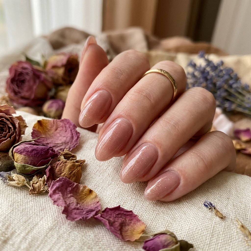 Soft, Glazed & Gorgeous:30 Milky Nails Ideas for Every Mood and Season 29 Milky Dusty Rose Nails Ideas