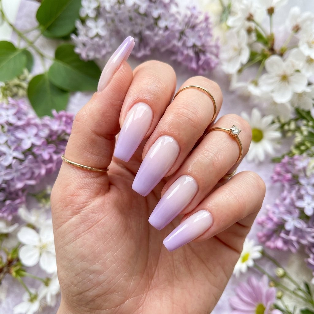 Classy Spring Nails With Ombre Effect