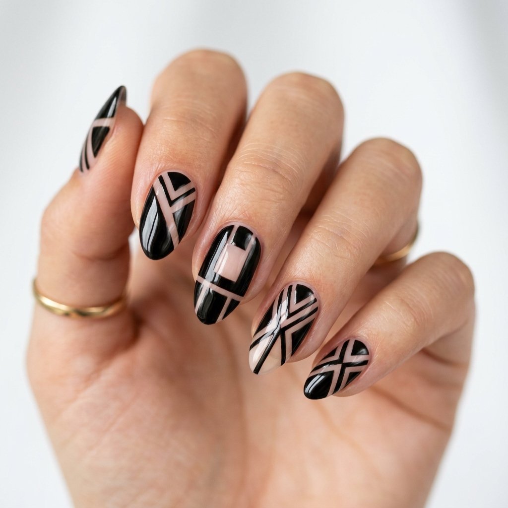 Negative Space Nails Gel