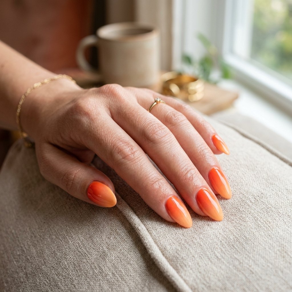 Nails Orange Ideas: 30 Creative Looks to Inspire Your Next Manicure 11 Orange Ombre Nail