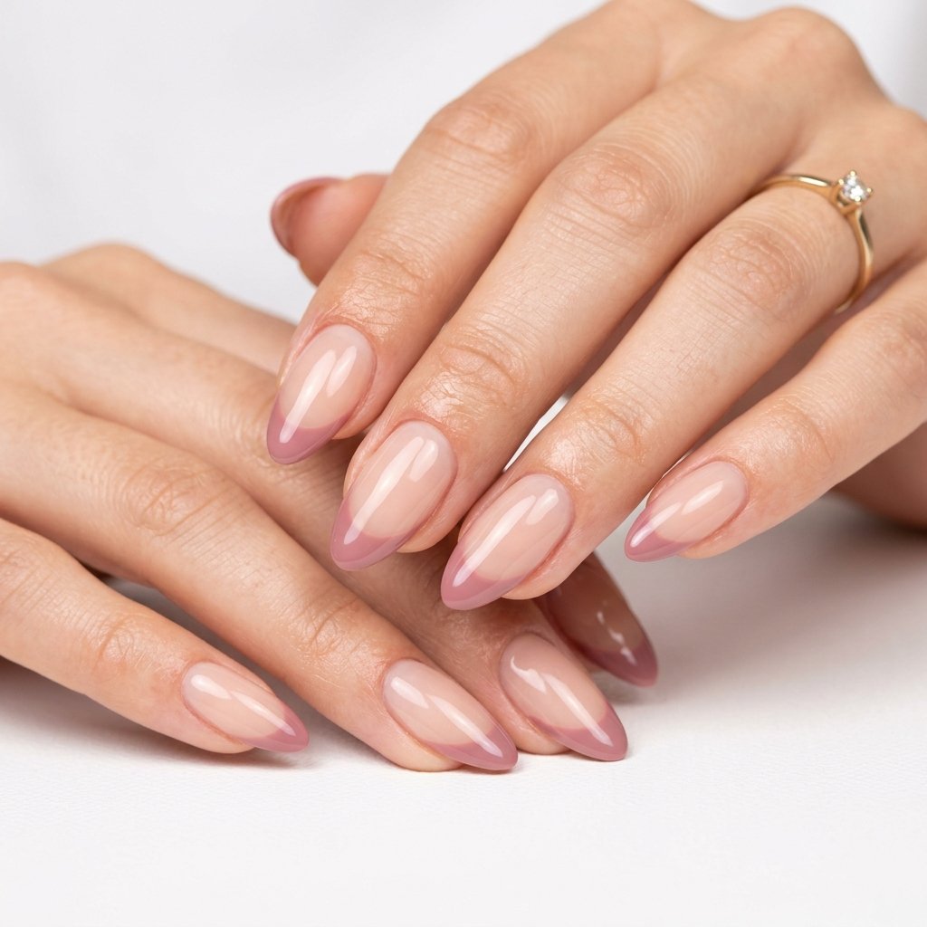 Pink French Tip Nails