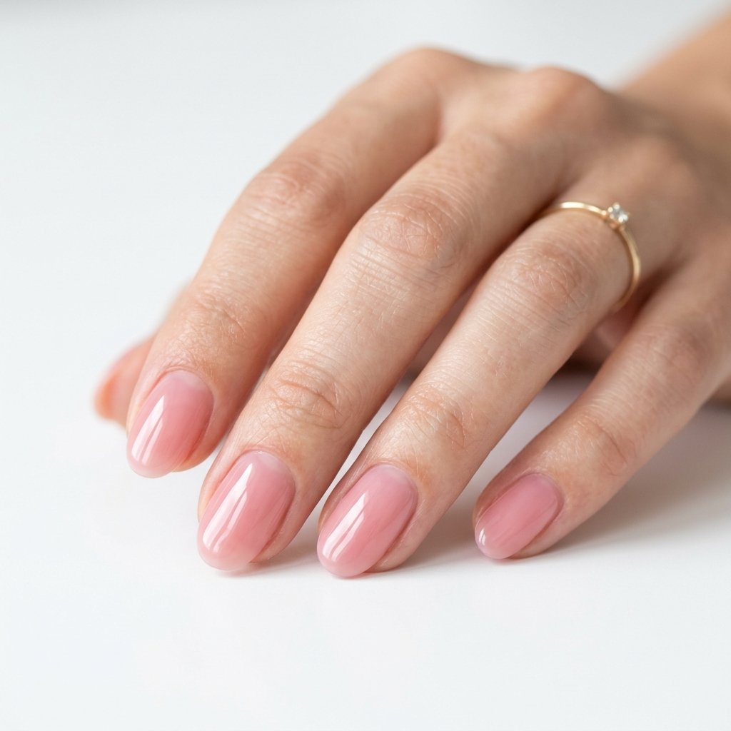 Soft Pink Gel Nails