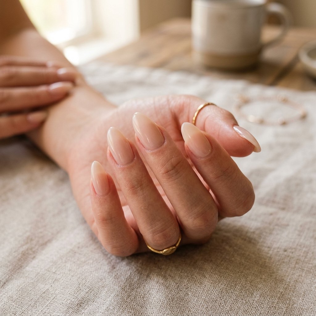 Natural Press On Nails Idea