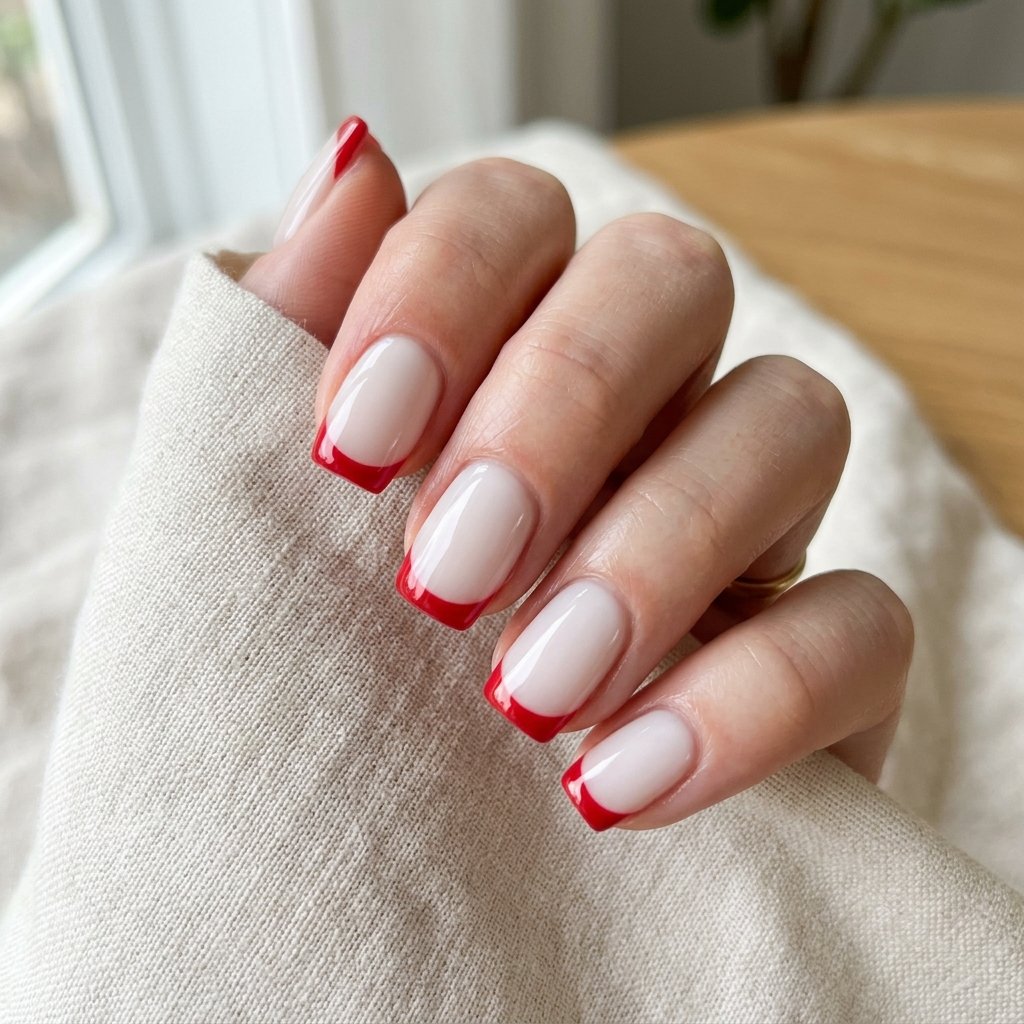 30 Nails Red Ideas: Stunning Ways to Rock the Classic Color 3 Classic Red French Tip Nails Ideas