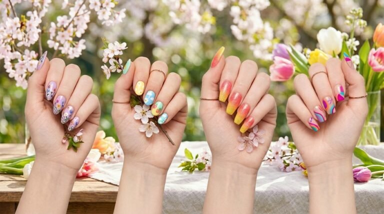 colorful spring nails