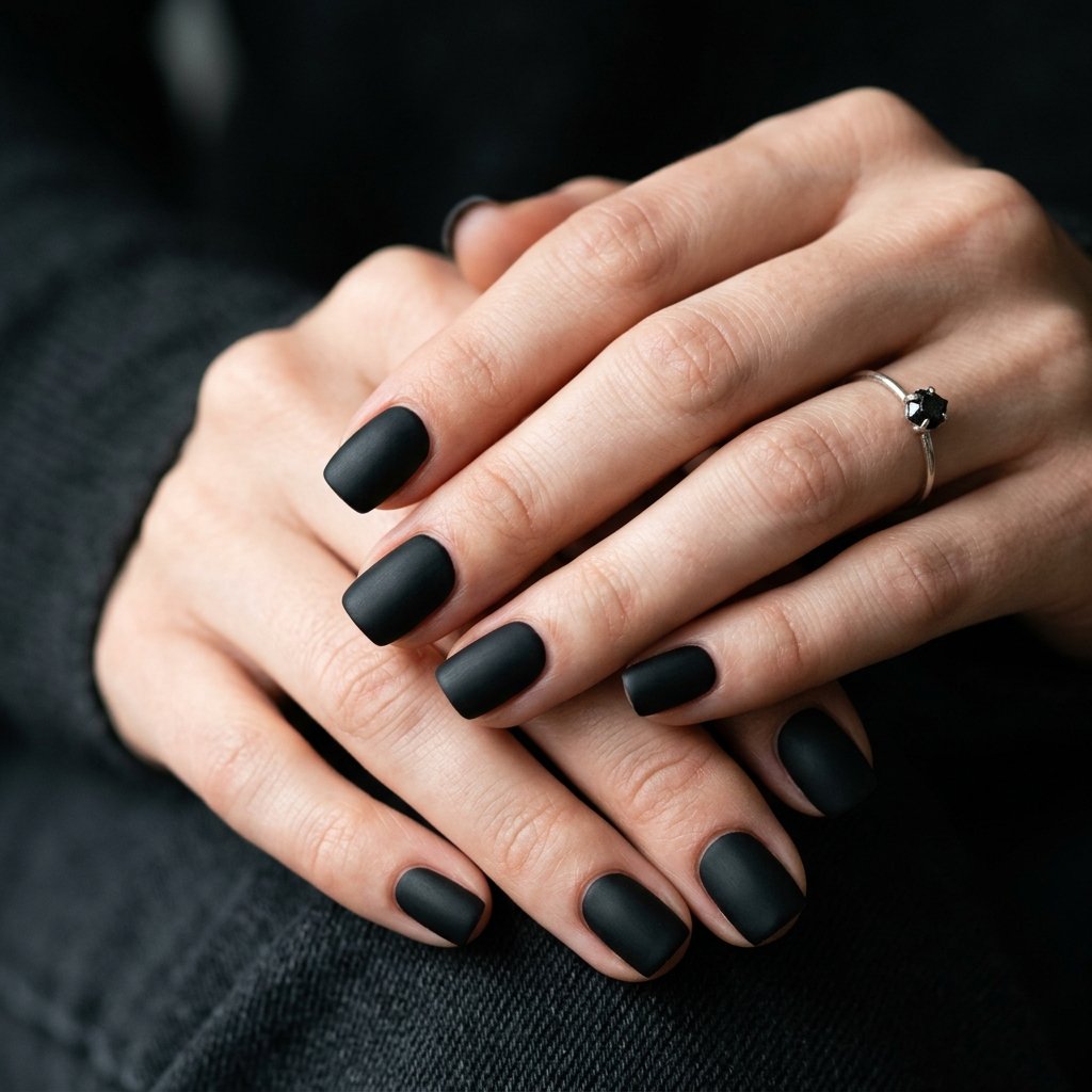 28 Best Nails Short Ideas for Every Style and Occasion 12 Black Nails Short Ideas