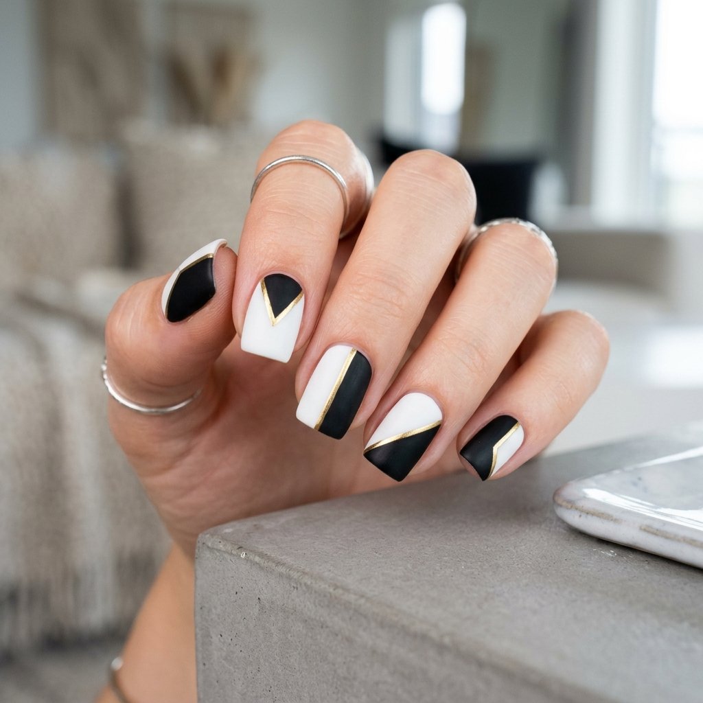 28 Best Nails Short Ideas for Every Style and Occasion 20 Geometric Nails Short Ideas