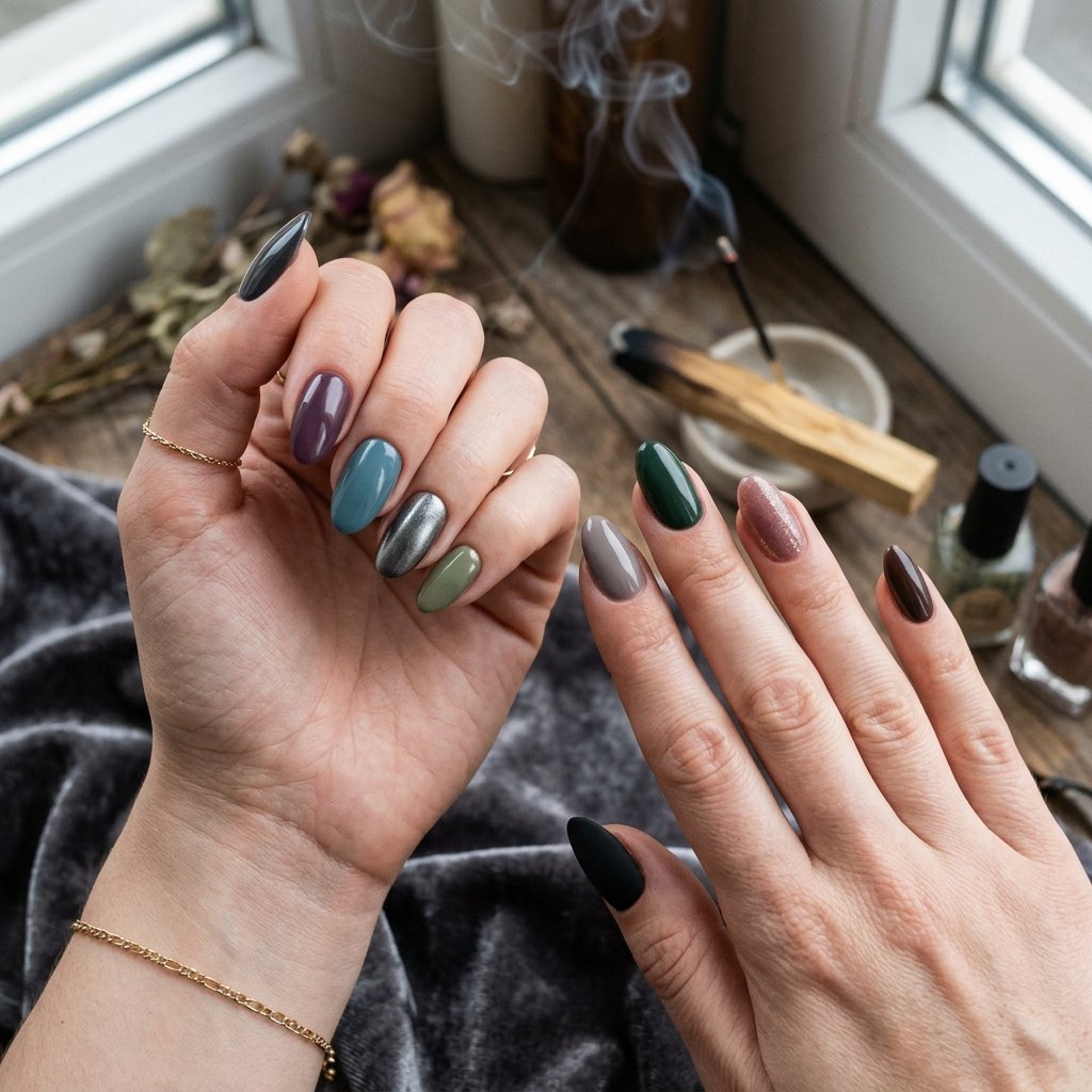Smoky Nail Color Combinations
