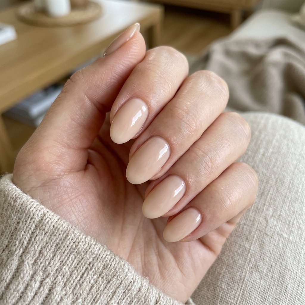 Nails Oval Ideas: 30 Beautiful Designs to Inspire Your Next Manicure 2 Soft Nude Nails Oval