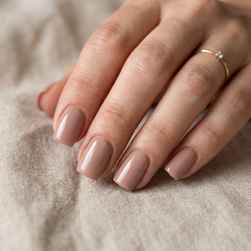 Natural Square Nails Idea