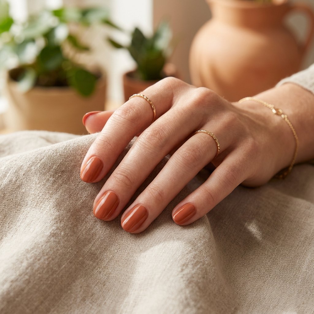 Nails Orange Ideas: 30 Creative Looks to Inspire Your Next Manicure 5 Terracotta Nail Color