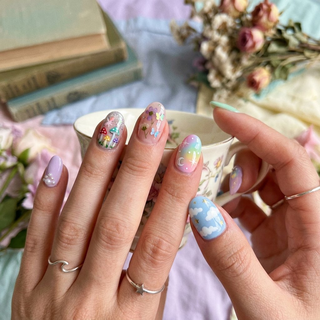 Whimsical Nails Aesthetic Idea