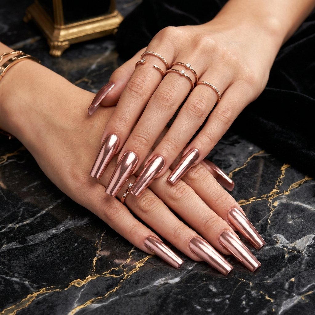Wide Coffin Nail Shape Ideas