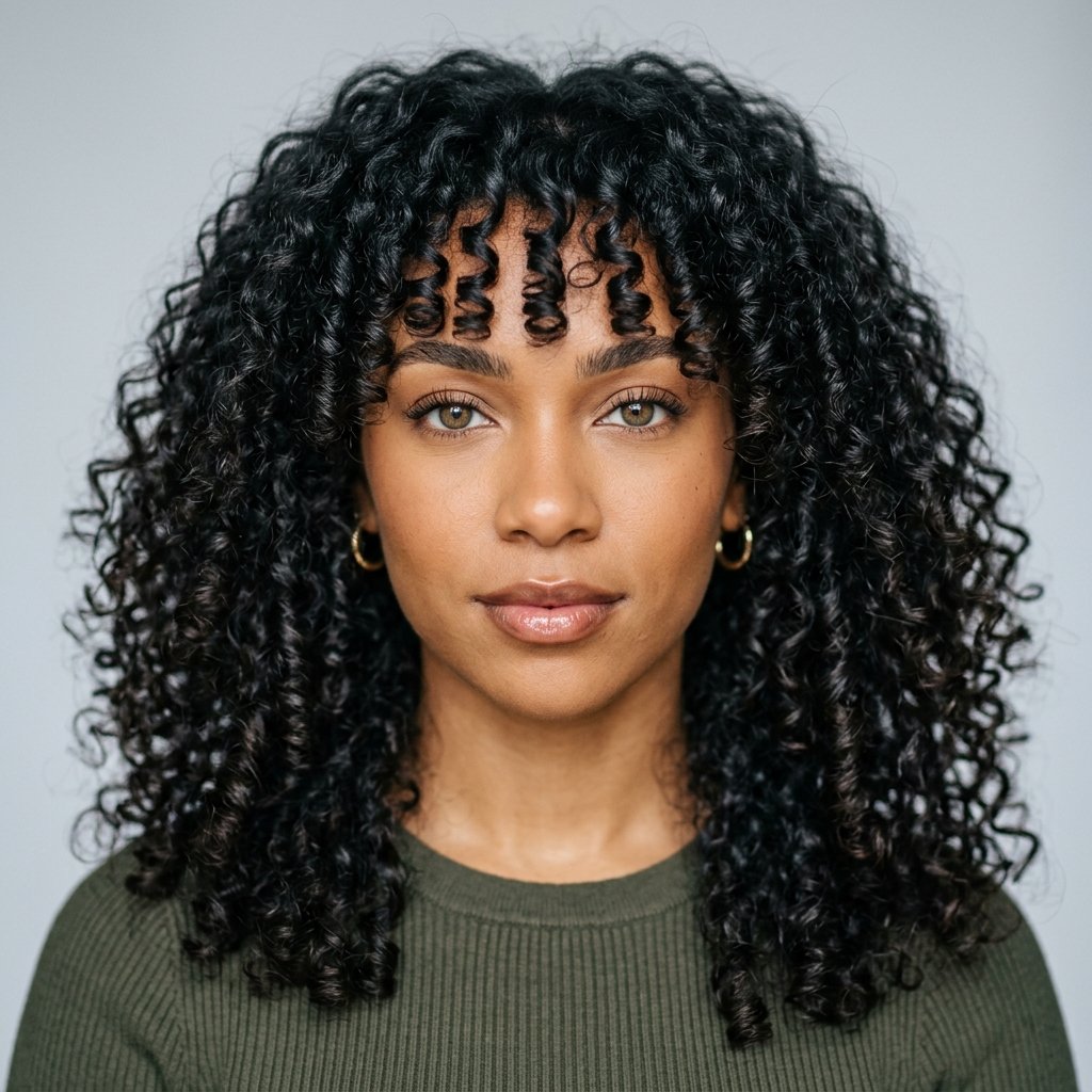 Curly Fringe Bangs Idea