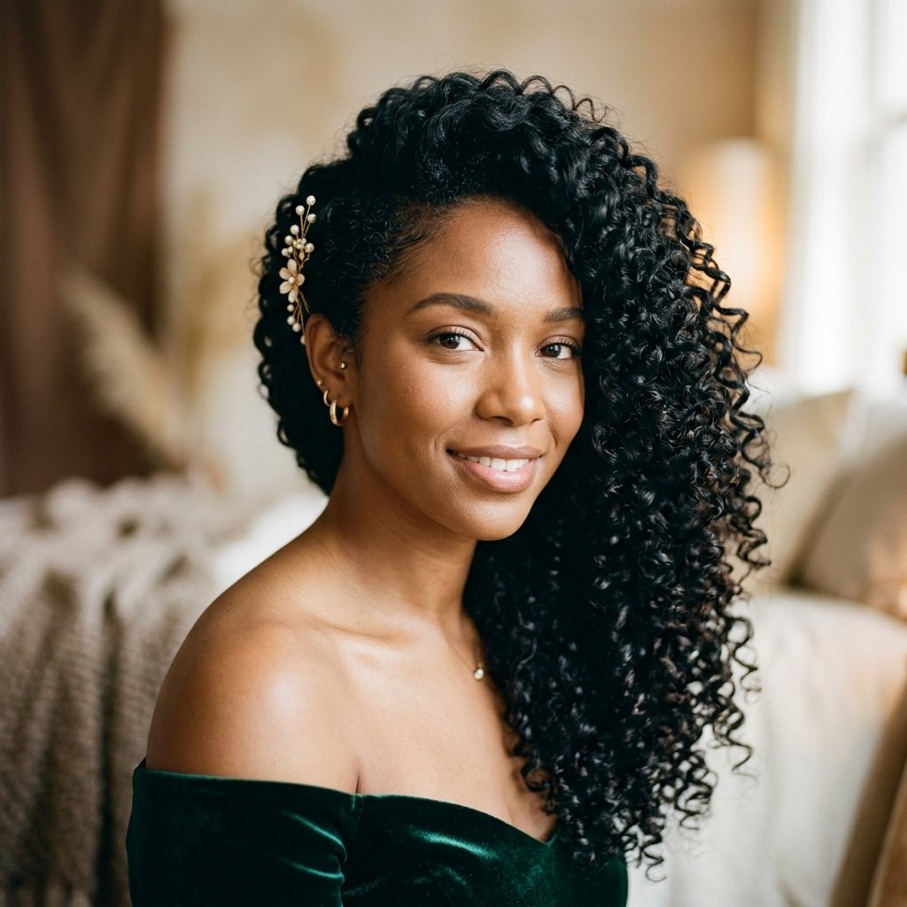 Side-Swept Curly Style Idea
