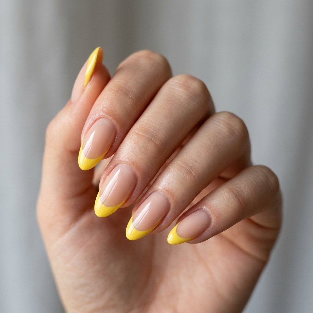30 Nails Yellow Ideas: The Ultimate Guide to Sunshine Inspired Nail Art 9 Yellow French Tip Nails