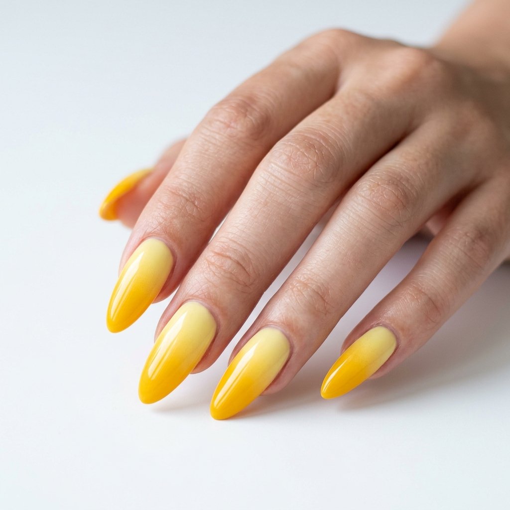 30 Nails Yellow Ideas: The Ultimate Guide to Sunshine Inspired Nail Art 8 Yellow Ombre Nails
