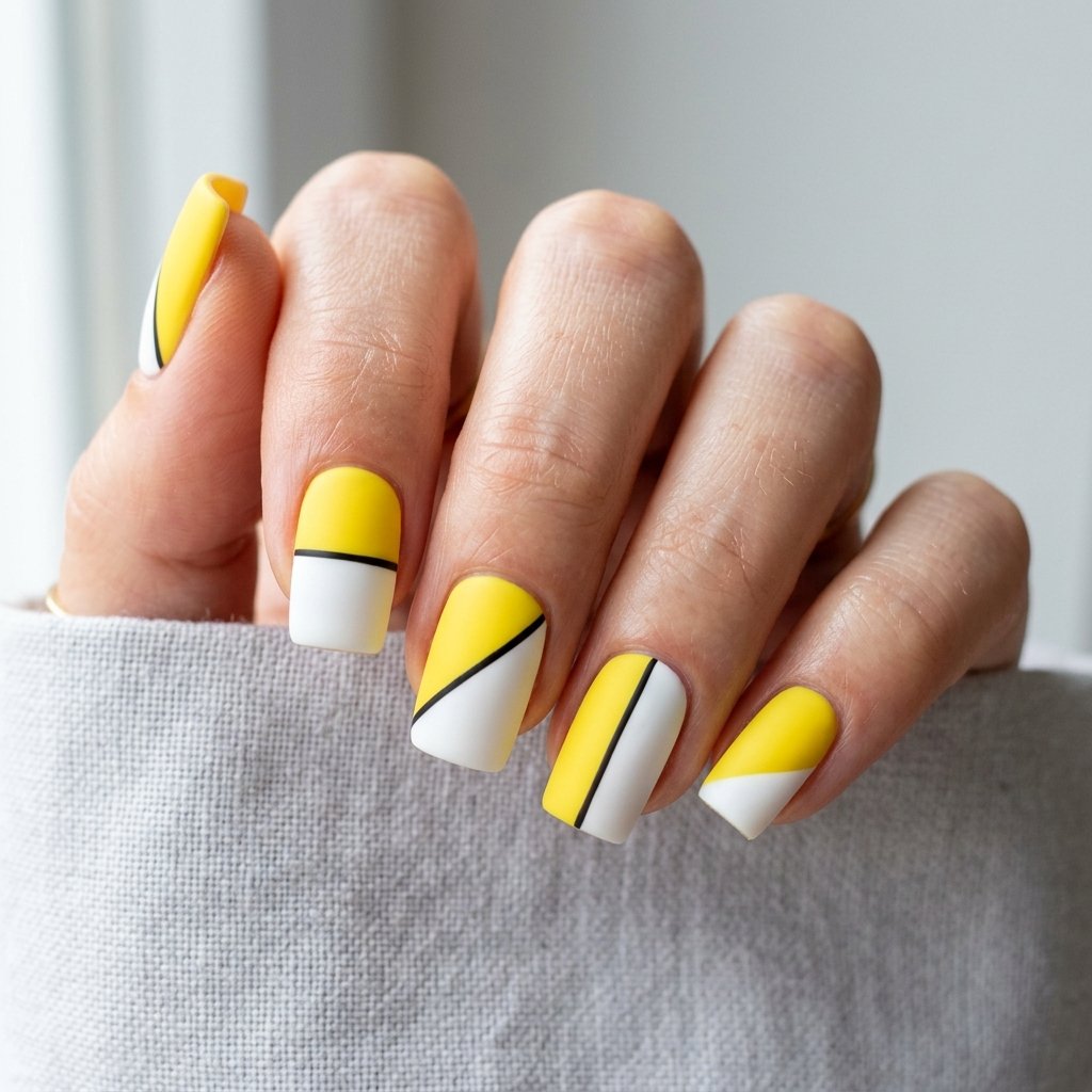 30 Nails Yellow Ideas: The Ultimate Guide to Sunshine Inspired Nail Art 22 Yellow and White Nail Designs