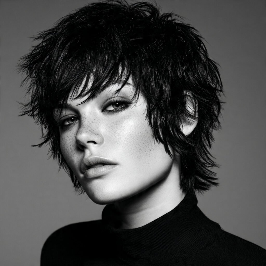 27 Stylish Trendy Haircuts Ideas for a Bold New Look 12 a boldly edgy close up portrait of a confidently e