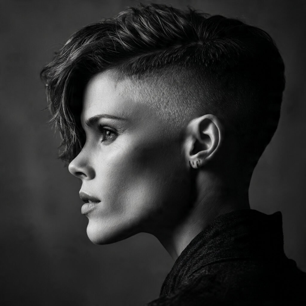 27 Stylish Trendy Haircuts Ideas for a Bold New Look 16 a boldly striking close up portrait of a powerfull