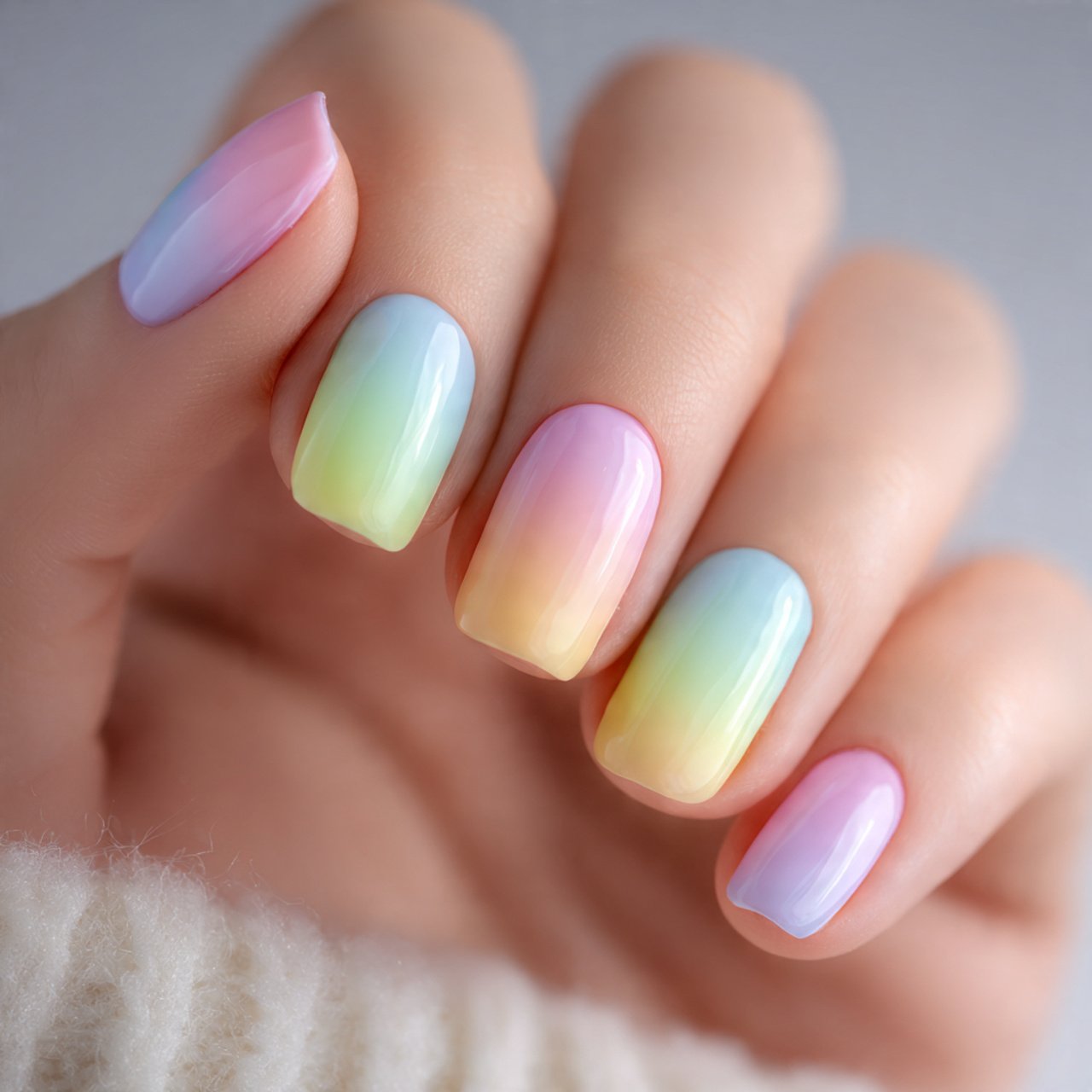 Pastel Rainbow Nails Ideas