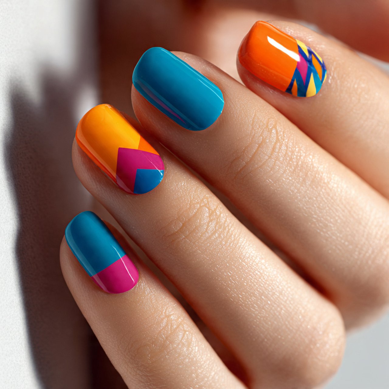 Bold Geometric Nails Ideas