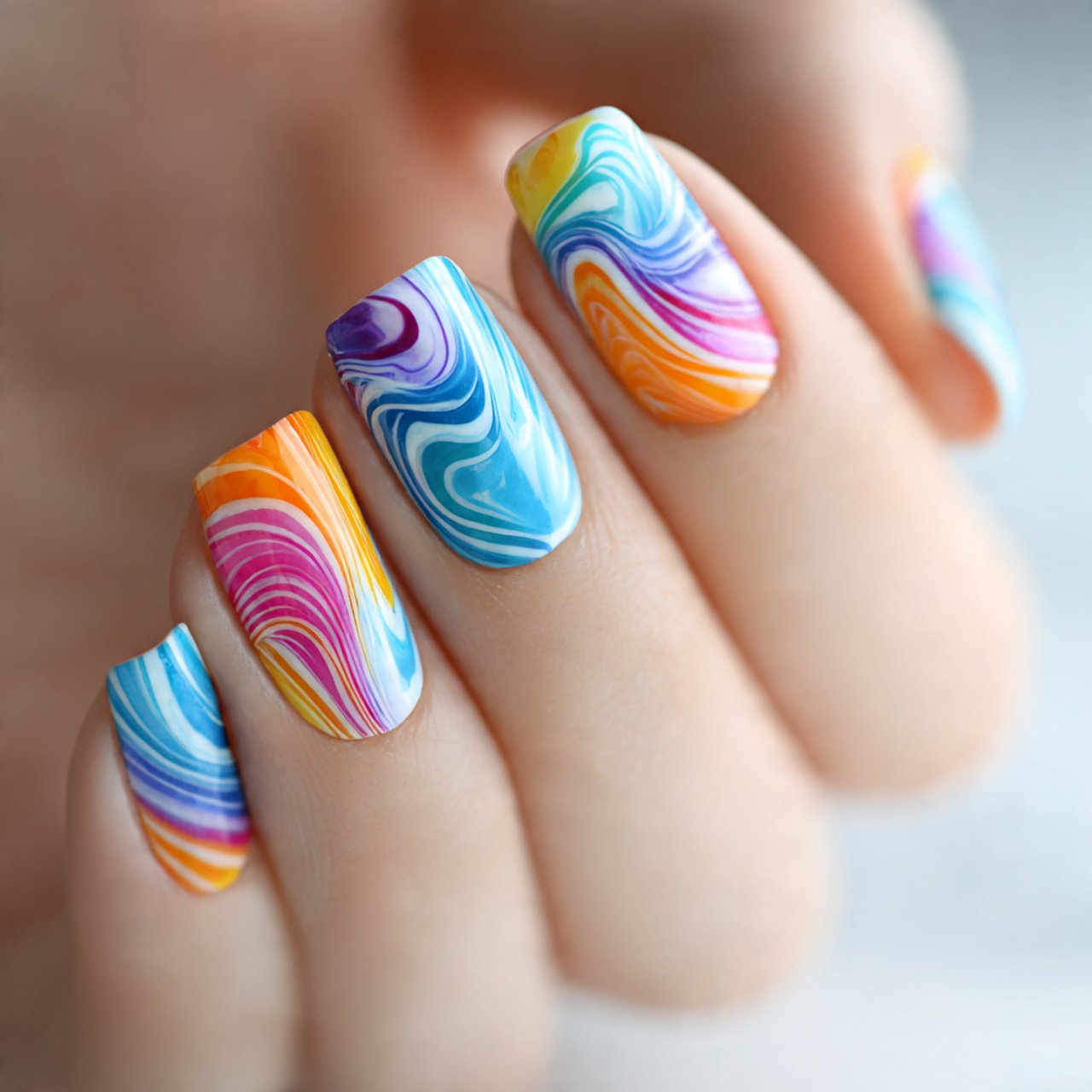 Abstract Swirl Nails Ideas
