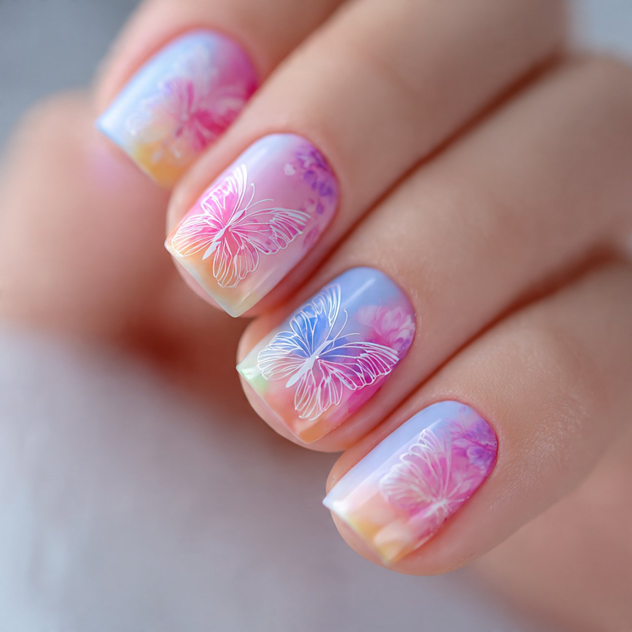Butterfly Design Nails Ideas