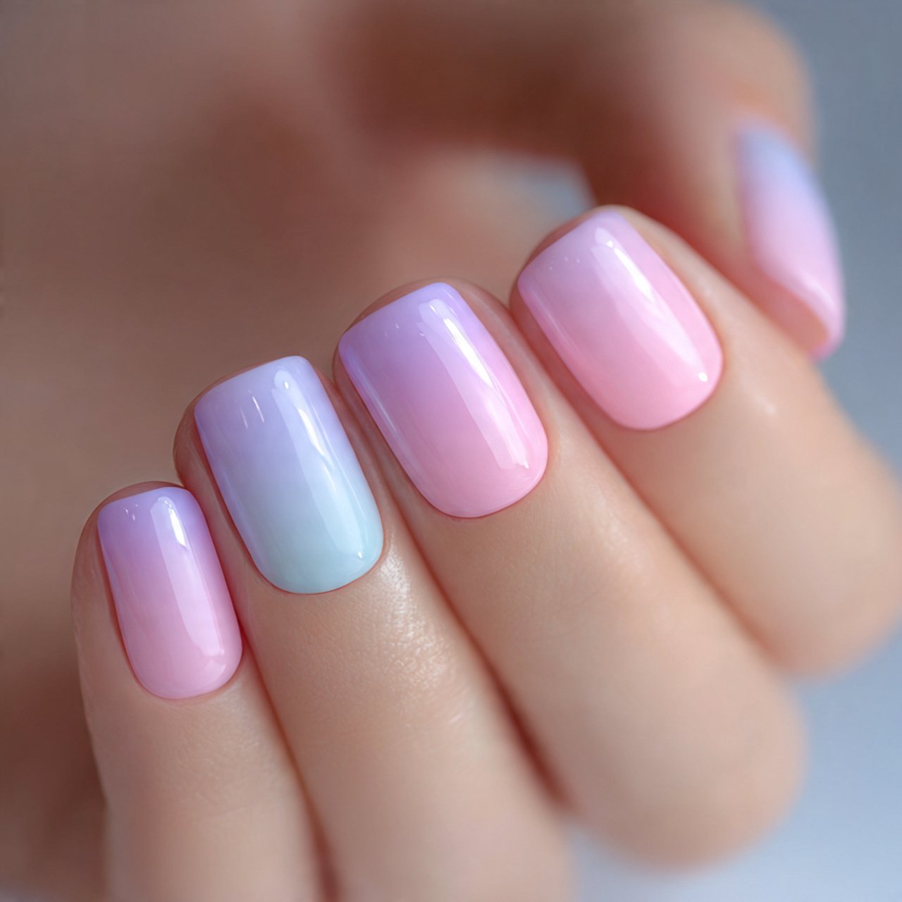 Soft Gradient Pastel Nails Ideas