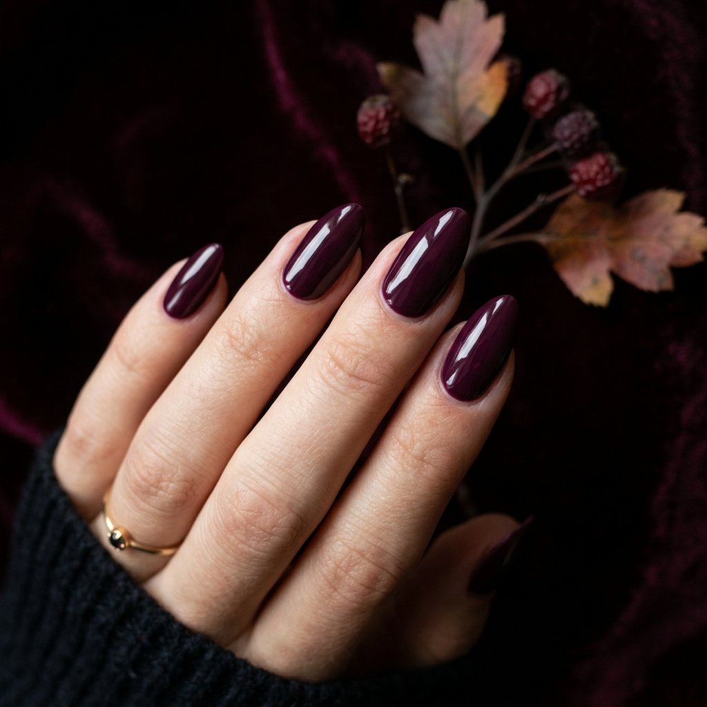 Moody Plum September Nail Ideas